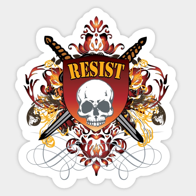RESIST TYRANNY Sticker by StephenBibbArt
